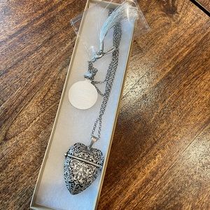 Carved Metal Locket, secret compartment